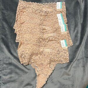 Gillian & Omalley‎ Small 4-6 Thong Panties 6 Pack New Lace Underwear Mid Rise